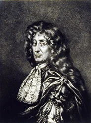 ロバートダンカートン（1744-c.1817）（メゾチント）によって刻まれた、イギリス史に描かれた人物像の肖像画からのルパート王子（1619-82）のイラスト